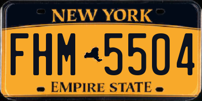 NY license plate FHM5504