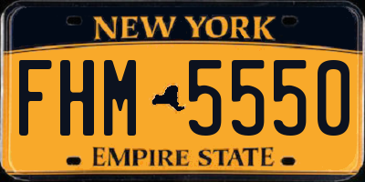 NY license plate FHM5550