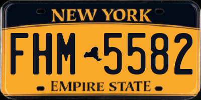 NY license plate FHM5582