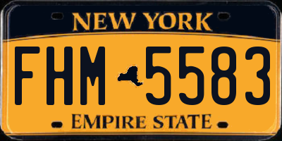 NY license plate FHM5583