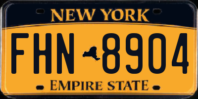 NY license plate FHN8904