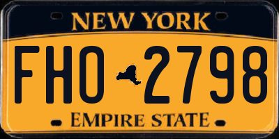 NY license plate FHO2798