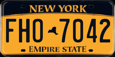 NY license plate FHO7042