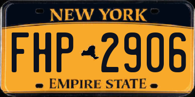 NY license plate FHP2906