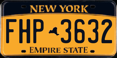 NY license plate FHP3632