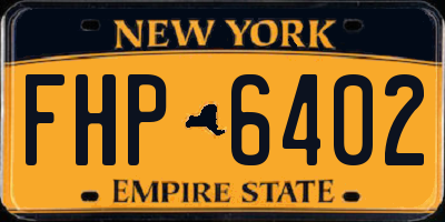 NY license plate FHP6402