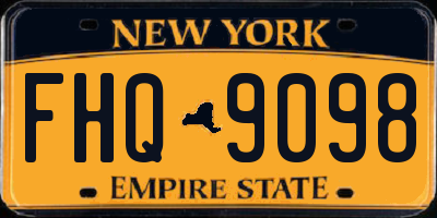 NY license plate FHQ9098
