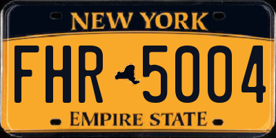 NY license plate FHR5004