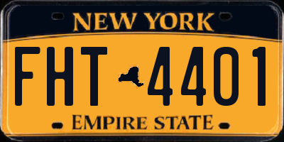 NY license plate FHT4401