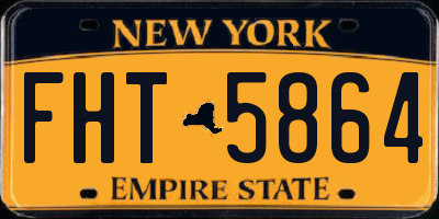 NY license plate FHT5864