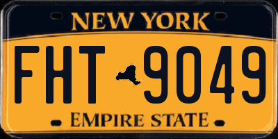 NY license plate FHT9049