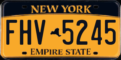 NY license plate FHV5245