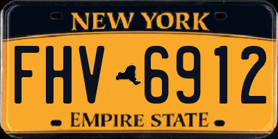 NY license plate FHV6912