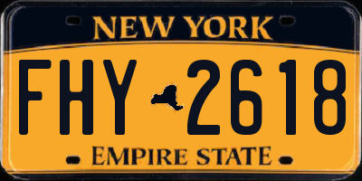 NY license plate FHY2618