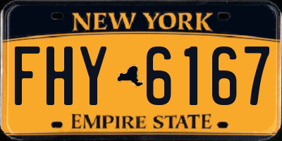 NY license plate FHY6167