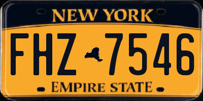 NY license plate FHZ7546