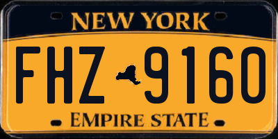 NY license plate FHZ9160