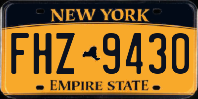 NY license plate FHZ9430