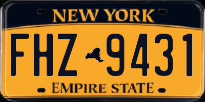 NY license plate FHZ9431