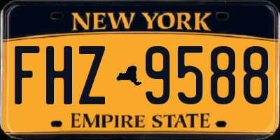 NY license plate FHZ9588
