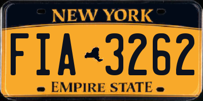 NY license plate FIA3262