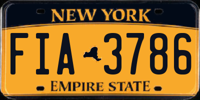 NY license plate FIA3786