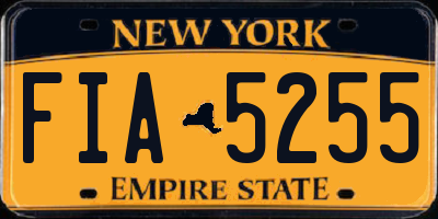 NY license plate FIA5255