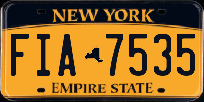 NY license plate FIA7535