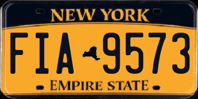 NY license plate FIA9573