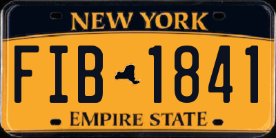 NY license plate FIB1841