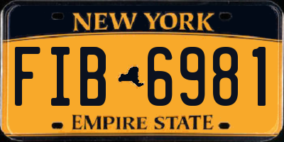 NY license plate FIB6981