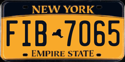 NY license plate FIB7065