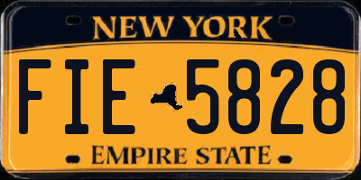 NY license plate FIE5828