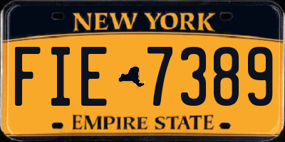 NY license plate FIE7389
