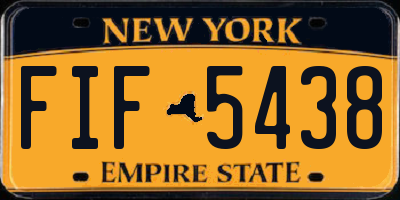NY license plate FIF5438