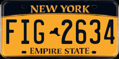 NY license plate FIG2634