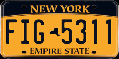 NY license plate FIG5311