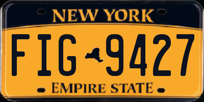 NY license plate FIG9427