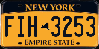 NY license plate FIH3253