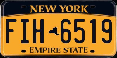 NY license plate FIH6519