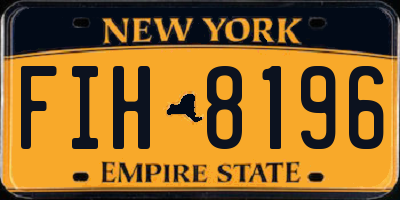 NY license plate FIH8196