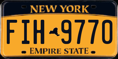NY license plate FIH9770