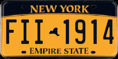 NY license plate FII1914