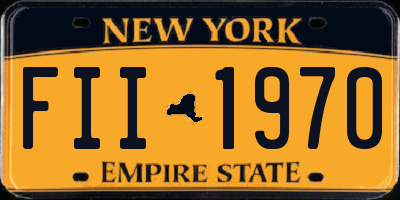 NY license plate FII1970
