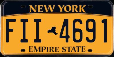 NY license plate FII4691