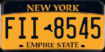 NY license plate FII8545