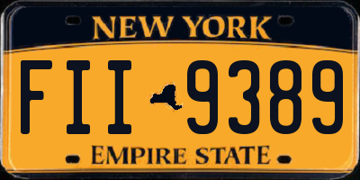 NY license plate FII9389