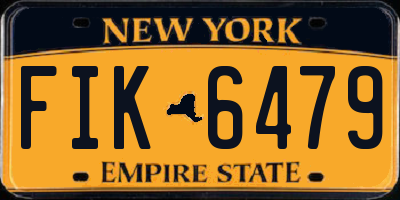NY license plate FIK6479