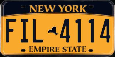 NY license plate FIL4114