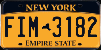 NY license plate FIM3182